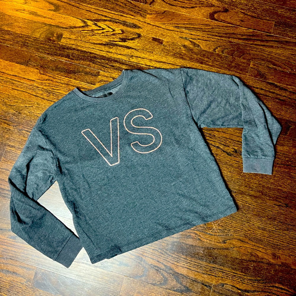 Victoria sport by Victoria Secret size Small gray sweatshirt with Crystal VS